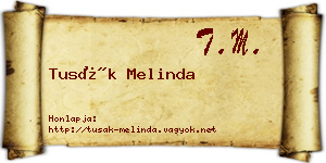 Tusák Melinda névjegykártya