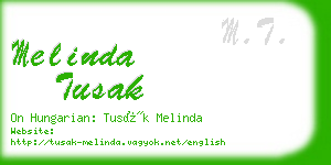 melinda tusak business card